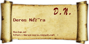 Deres Nóra névjegykártya