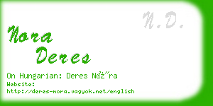 nora deres business card